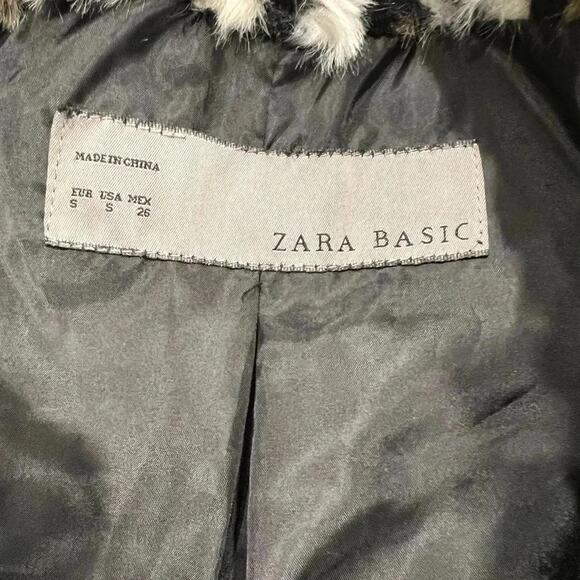 ZARA Leopard Print Faux Fur Jacket Size S - Picture 5 of 5